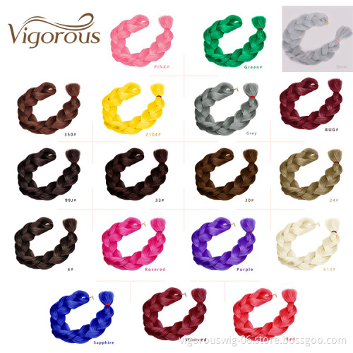 Vigorous 165g Long Jumbo Braids Synthetic Braiding Hair Crochet Braids Hair Extensions Hairstyles Pink Blonde 22 Colors
